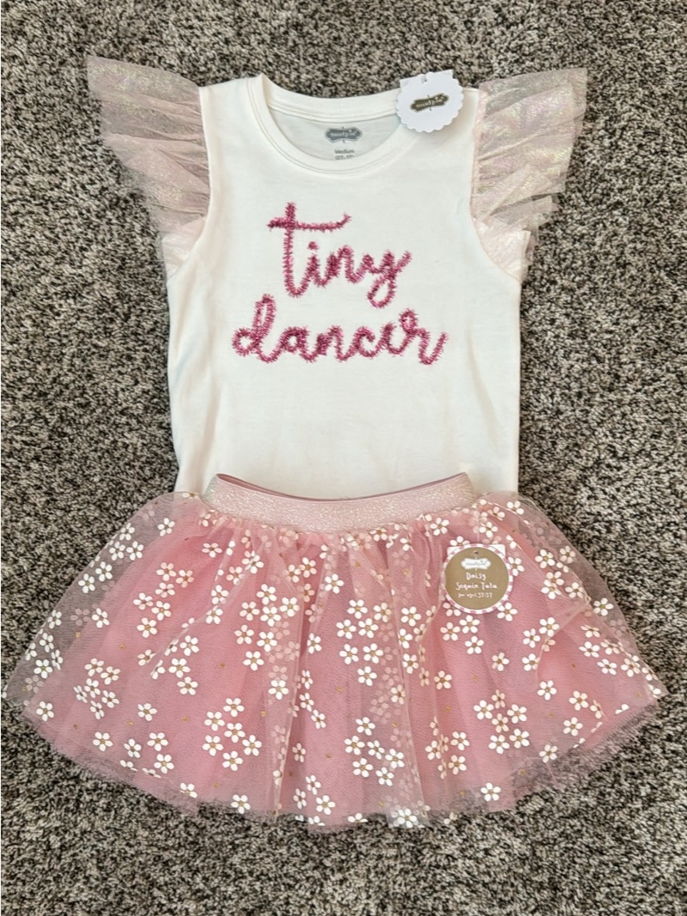Mud Pie NWT Tiny Dancer Top and Sequin Daisy Tutu